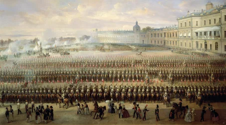 Inauguración del monumento a Pablo I en Gatchina